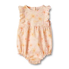 Wheat Romper Emmaline - Alabaster flower bobbles